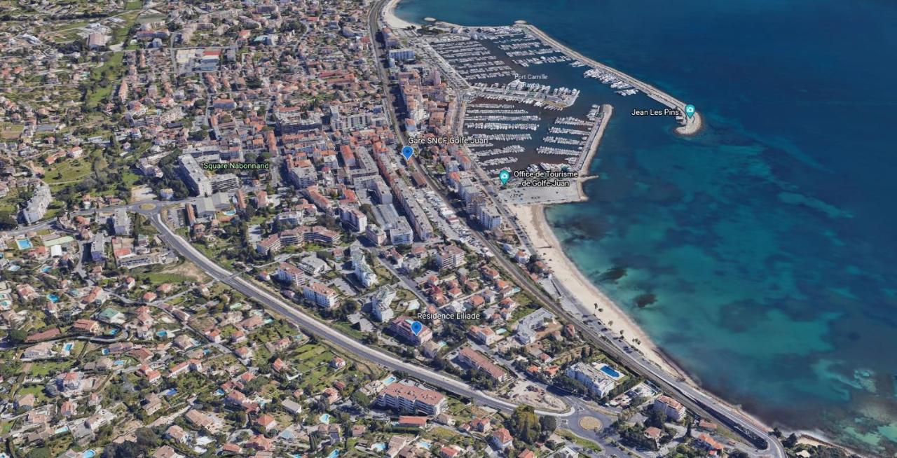 Apt Golfe Juan - 5Min Des Plages - Parking Privee - Piscine Rooftop Vallauris Luaran gambar